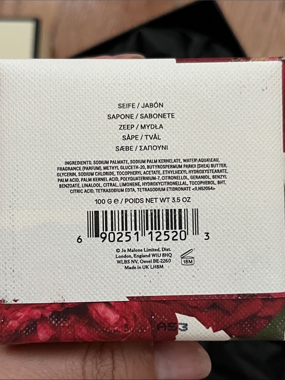 Jo Malone Red Roses Bar Soap - Picture 4 of 4
